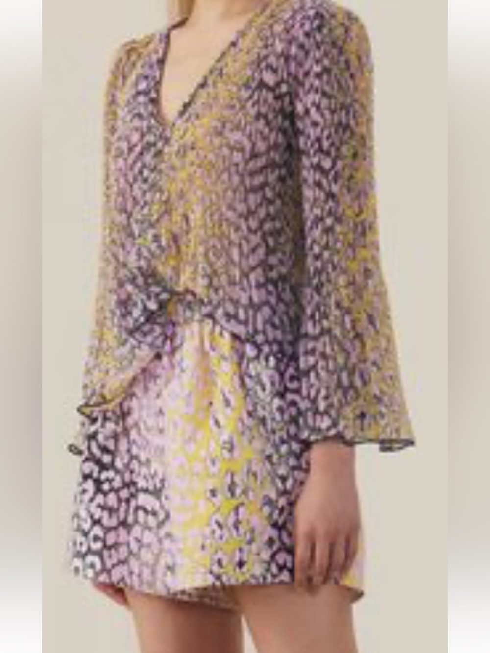 GANNI Matching Leopard Print Set Top and Skirt